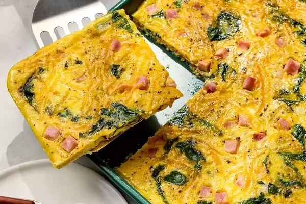 Effortless Sheet-Pan Ham & Spinach Quiche: A High-Protein Meal for Any Time