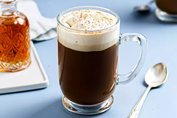 Spiced Rum Coffee with Butterscotch Whipped Cream