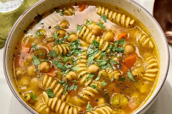 Hearty Chickpea Noodle Soup: A Wholesome 30-Minute Meal