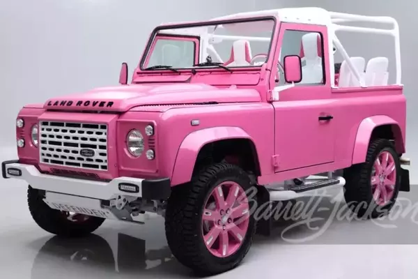 Unique Barbie-Themed Land Rover Defender 90 Up for Auction