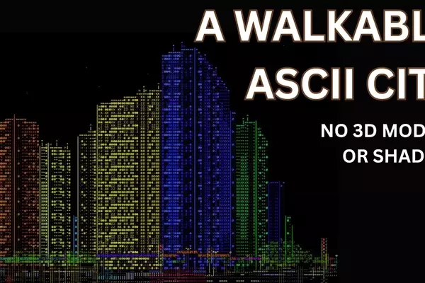 Solo Developer Crafts Walkable ASCII Cyberpunk City in HTML