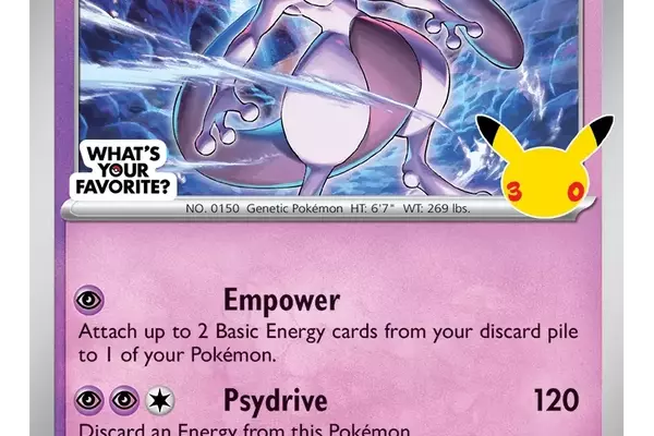 Exclusive Mewtwo Promo Card for Pokémon TCG 30th Anniversary Revealed